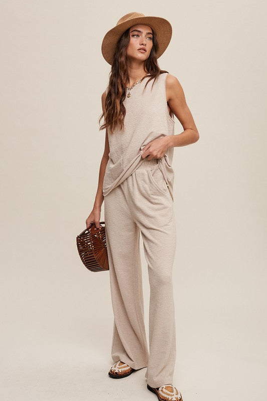 Sale! Originally $69 Soft Knit Tank and Sweat Pant Set