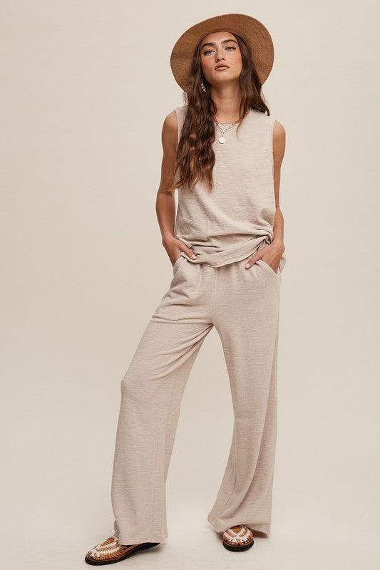 Sale! Originally $69 Soft Knit Tank and Sweat Pant Set