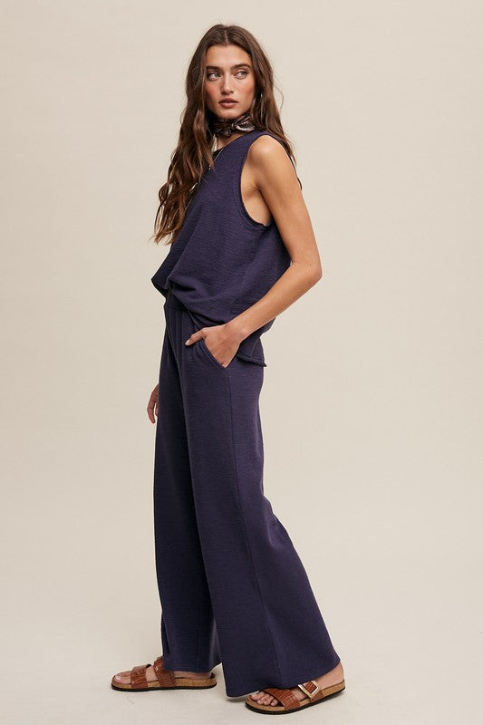 Sale! Originally $69 Soft Knit Tank and Sweat Pant Set