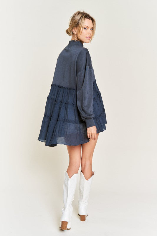 Sale! Mock Neck Tunic Knit Top/Dress