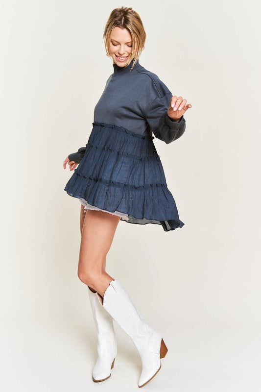 Sale! Mock Neck Tunic Knit Top/Dress