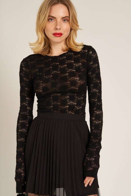 Sale! Originally $38 Black Lace Date Night Top