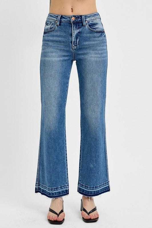 Raw Hem Ankle Bootcut Jeans (Plus Size Included)
