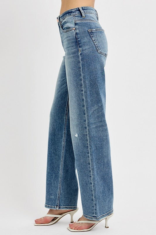 Distressed Wide Leg Jeans (Plus Size Included)